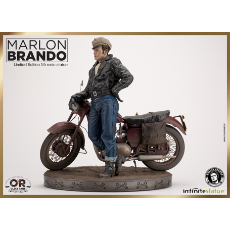MARLON BRANDO W/BIKE OLD&RARE 1:6 RESIN