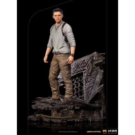 Uncharted Movie Estatua Deluxe Art Scale 1/10 Nathan Drake 22 cm