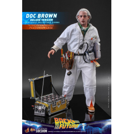 Regreso al futuro Figura Movie Masterpiece 1/6 Doc Brown (Deluxe Version) 30 cm