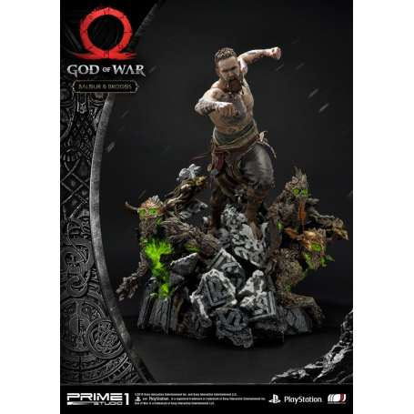 1649€ God of War (2018) Estatua Baldur & Broods 62 cm