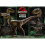 195€ Jurassic Park Estatua Prime Collectibles 1/10 Velociraptor Closed Mouth 19 cm