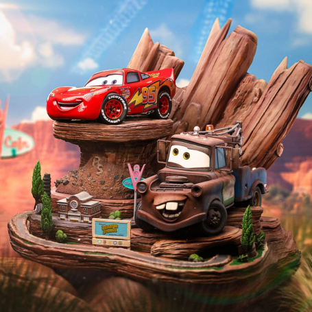 1229€ Cars Estatua 1/10 Deluxe Art Scale Lightning Mcqueen & Mate 31 cm