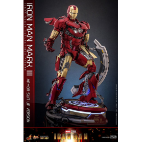 499€ Iron Man Figura Movie Masterpiece Diecast 1/6 Iron Man Mark III (Armor Suit Up Version) 32 cm