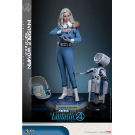 359€ Los Cuatro Fantásticos: primeros pasos Pack de 2 Figuras Movie Masterpiece 1/6 Invisible Woman & H.E.R.B.I.E. 28 cm