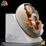 Jurassic Park ECC Elite Creature Line Estatua Hadrosaur Egg Hatching 13 cm