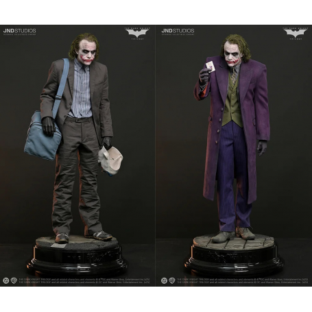 4899€ DC Batman El caballero oscuro ,The Dark Knight , 1/3 Joker robo del banco Dual Version JND Studios 70cm