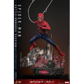389€ Spider-Man Figura Movie Masterpiece 1/6 Spider-Man (Battle Damaged Version) 30 cm