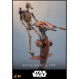 289€ Star Wars: The Phantom Menace Movie Masterpiece Set de Figuras 1/6 Battle Droid & STAP 32 cm