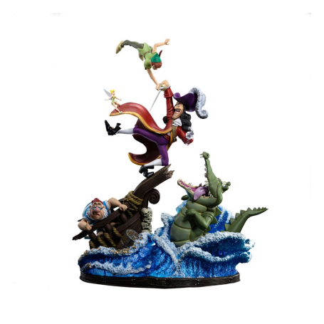 Disney Estatua 1/10 Deluxe Art Scale Peter Pan vs. Hook 42 cm
