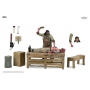 79€ Texas Chainsaw Massacre: The Beginning Diorama Figura Leatherface Slaughterhouse Boxed Set 18 cm