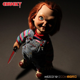 109€ Chucky el muñeco diabólico Muñeca con sonido Sneering Chucky 38 cm